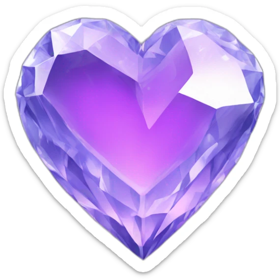Crystal heart sticker