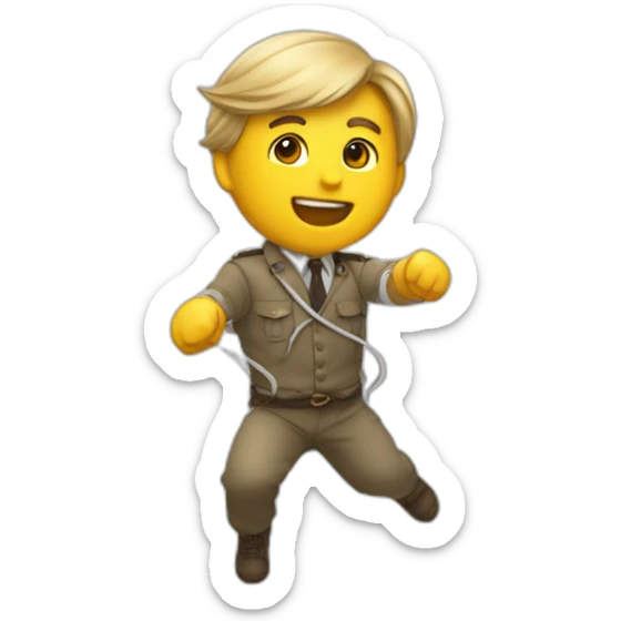 Un unijambiste qui fait de la corde a sauter sticker