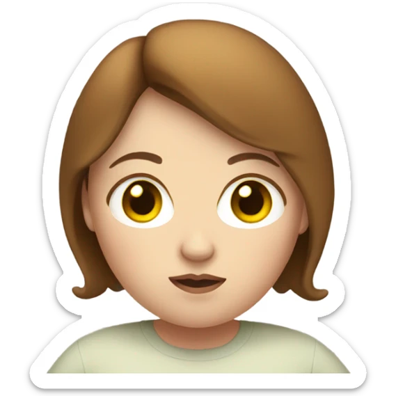 Very overweight young white short woman with brown hair sticker