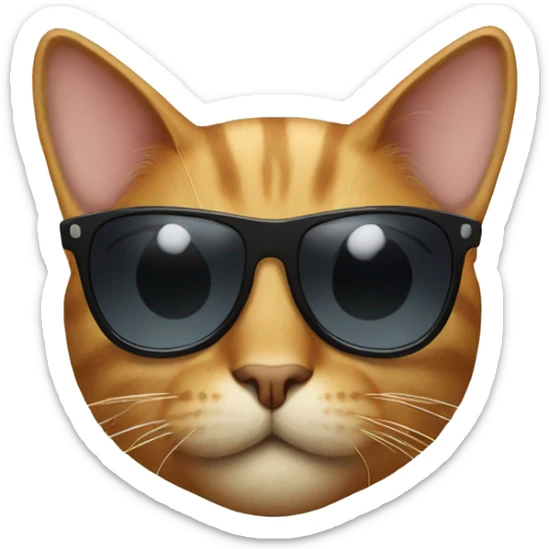 Cat with sunglasses sticker