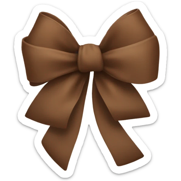 brown bow sticker