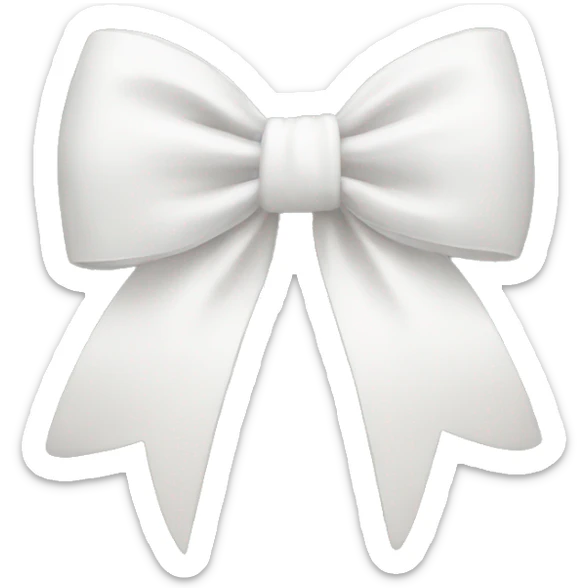 white bow sticker