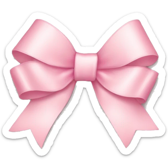 light pink ribbon bow sticker
