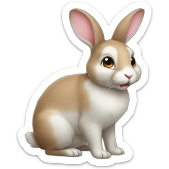 Cute rabbit sticker