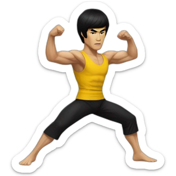 bruce lee sticker