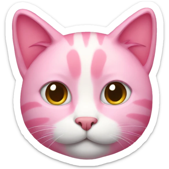 Pink cat sticker