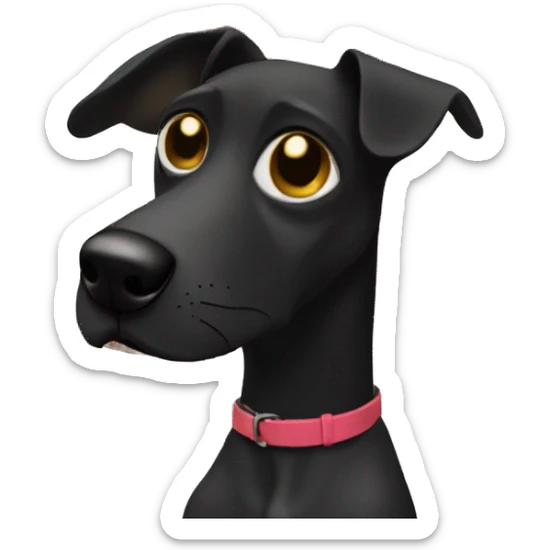 Blonde teenage girl with hazel eyes and her small black dog sticker