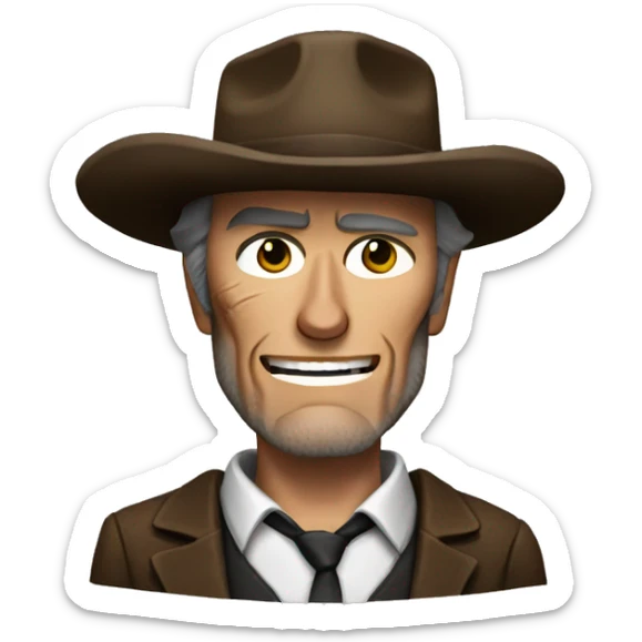 the character of Clint Eastwood from the movie "the good, the bad and the ugly" sticker