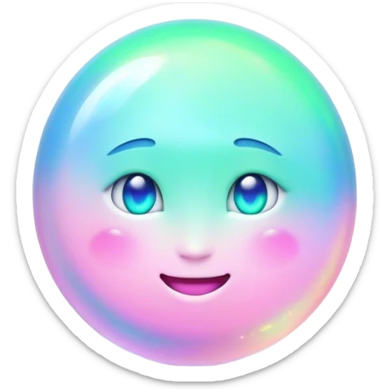 Cinematic Realistic Opal Emoji, Mystical and iridescent, with shifting colors of blue, green, and pink that dance across the smooth, milky surface. The gem’s unique play of light creates a mesmerizing, fluid effect, while a soft, glowing halo surrounds the stone. Soft glowing outline, capturing the essence of magic and mystery in a radiant opal. sticker