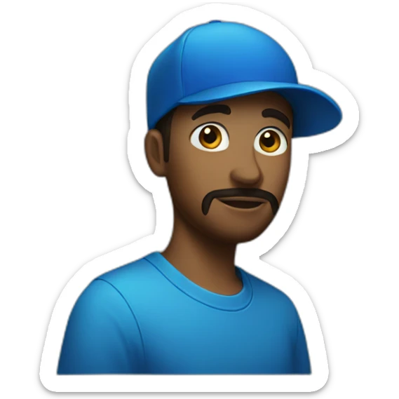 Designer blue sticker