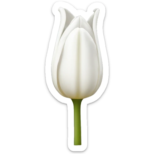 white tulip  sticker