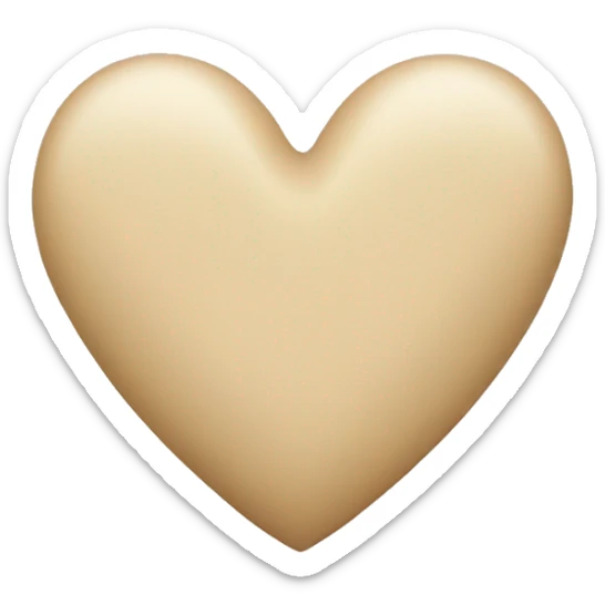Beige heart sticker