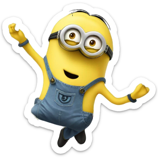 minions with money, wearing gold watches happy celebrating sticker