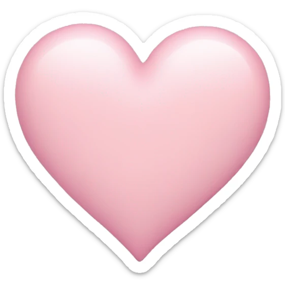 Pastel pink heart sticker