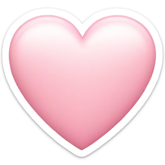 light pink heart sticker