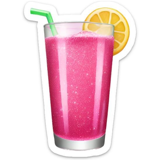 Pink sparkly drink  sticker
