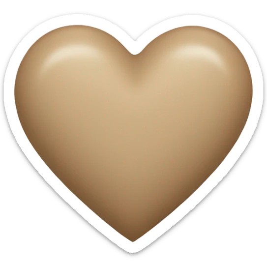 Beige Heart sticker