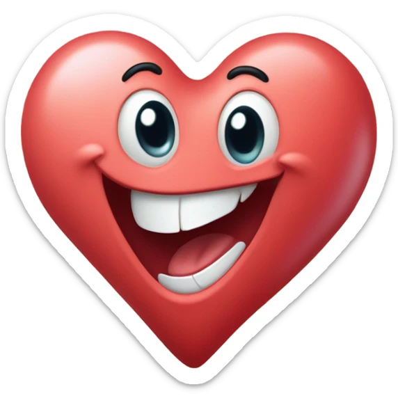 Happy heart sticker