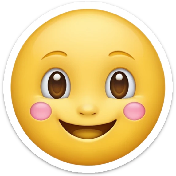 I'm making a website that generates English fairy tales, and I want to create an emoji to use for greeting in the intro. I want it to have a round, cute, and bubbly look that children will love. Please make a fitting emoji. sticker