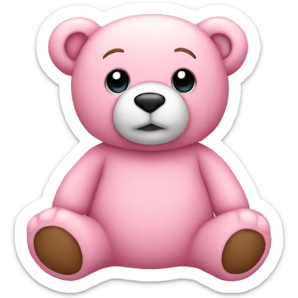 Teddy bear pink sticker