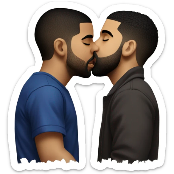 drake kissing drake kissing drake kissing drake sticker
