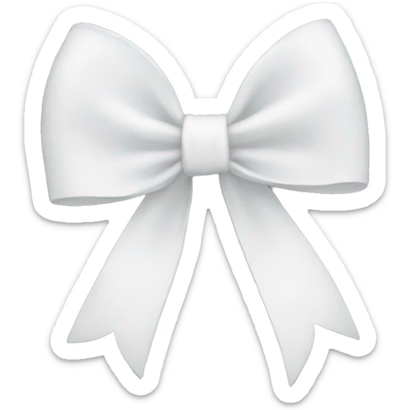 White bow sticker