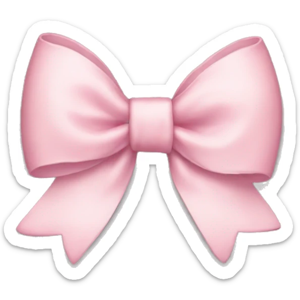 light pink bow sticker