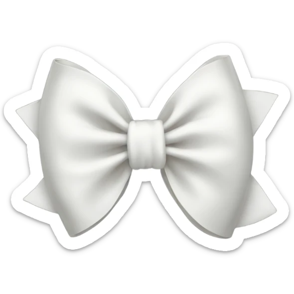 White bow sticker