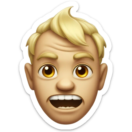 the smiling imp emoji, but frowning with a teardrop sticker