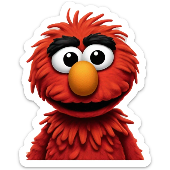 Elmo Sesame Street looks confused Elmo Sesame Street looks confused sticker