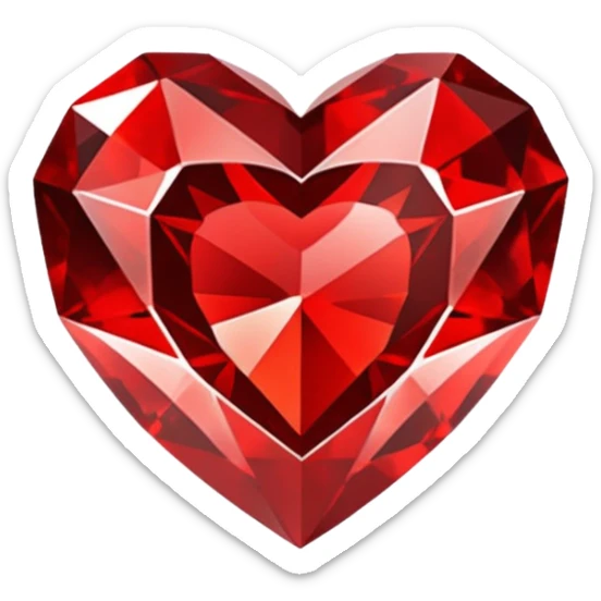 Red crystal with a red glow coming from its center. In the center of the crystal a $ sticker