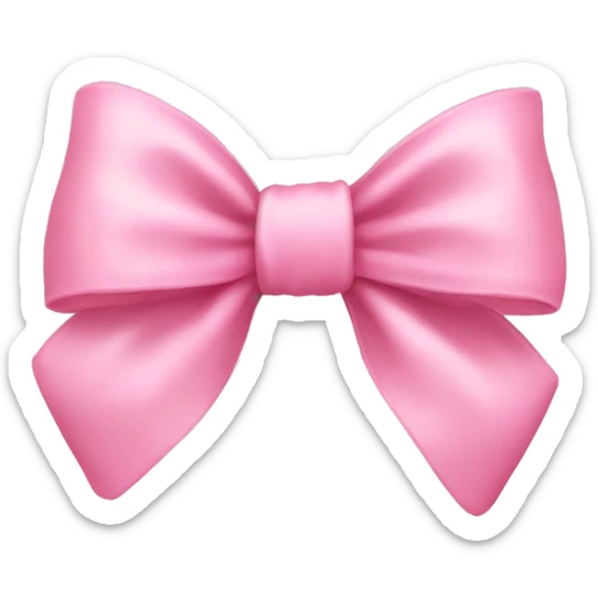 baby pink bow sticker