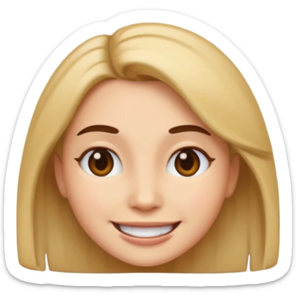 can you draw an emoji of a woman with hair parted down the middle sticker
