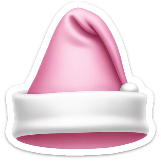 light pink santa hat sticker