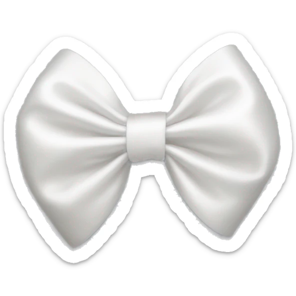 white satin bow sticker