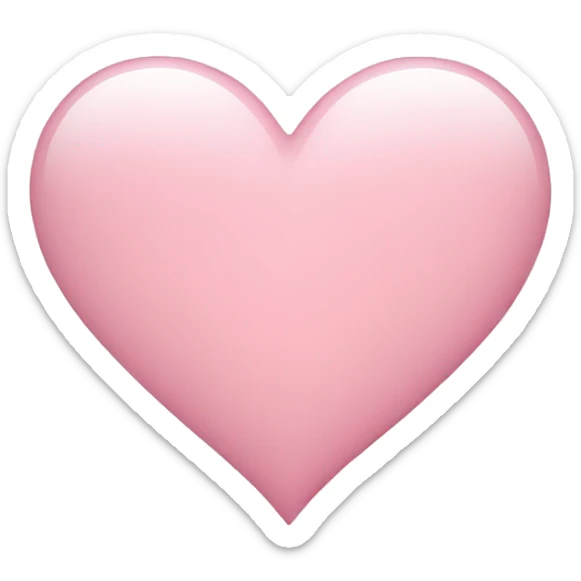 light pink heart sticker