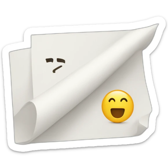 two pieces of paper, one next to each other, in one of them it says "1", in the other, "2". sticker