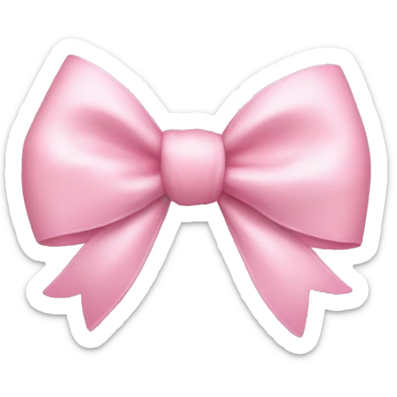 Baby pink bow sticker