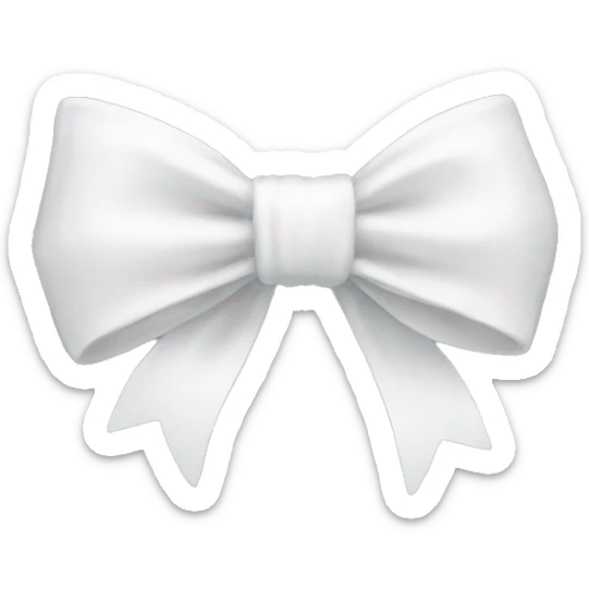 White bow sticker