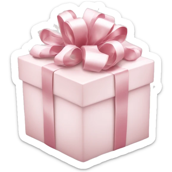 Light pink Christmas gifts under a white Christmas tree  sticker
