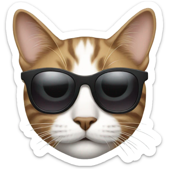 Cat with sunglasses sticker