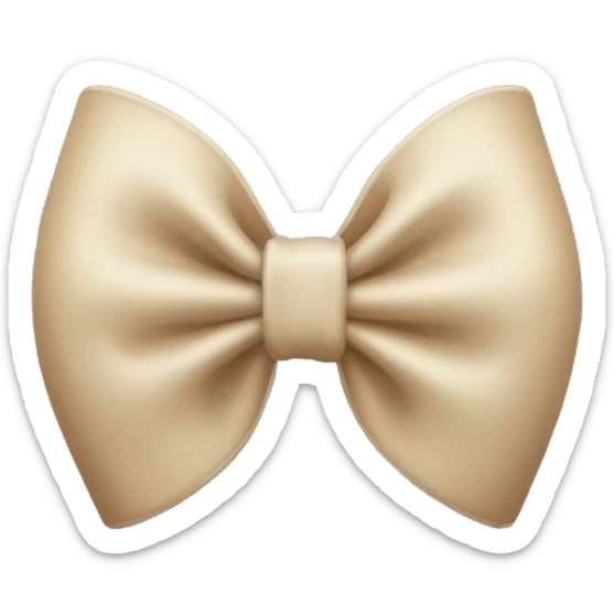 Beige bow sticker