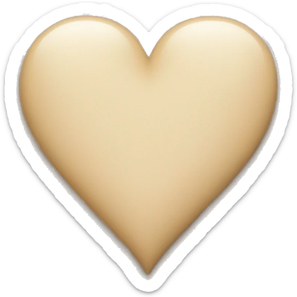 Beige heart  sticker