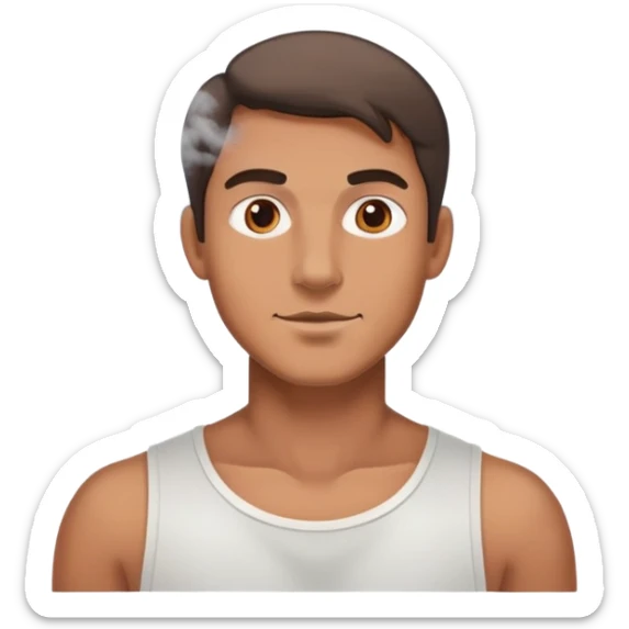 a man appearing in a poof of smoke like magic sticker