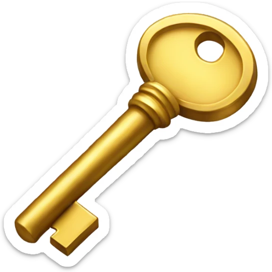 Key gold  sticker