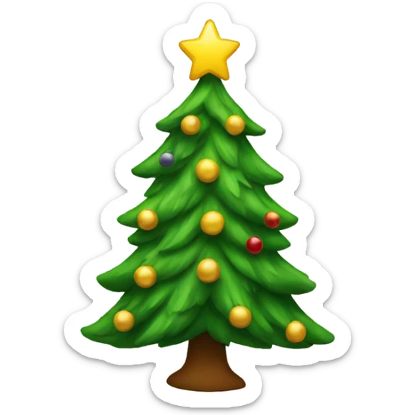 Christmas tree sticker