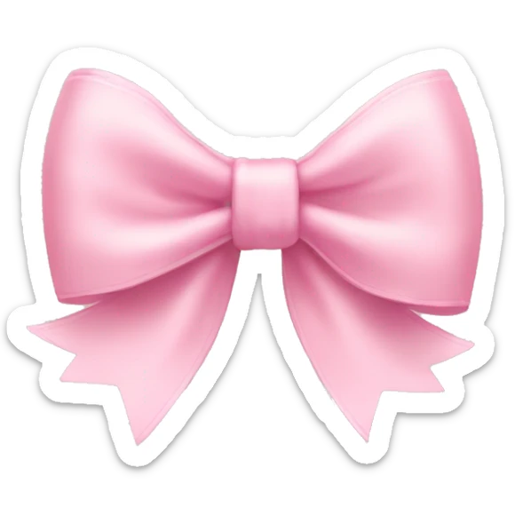 Light pink bow sticker