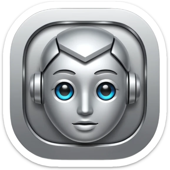 Create an emoji in which it is representing AI logo similarly like the logo of GPT but different completely different sticker