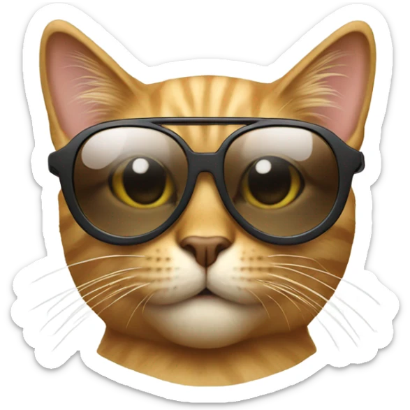 Cat with sunglasses sticker