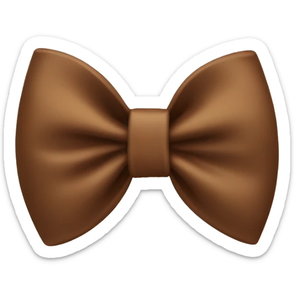 Brown bow sticker